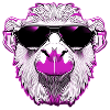 Cool llama with sunglasses pink