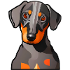 Dachshund Design Graphic Motif