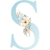 Personalisierbar Monogramm S Floral