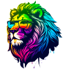 Lion à lunette