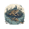 Toad at the pond