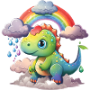 Dinosaurier Dino Baby Regenbogen Geschenk