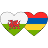 Wales Mauritius Flag Heart