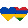 Ukraine Mauritius Flag Heart