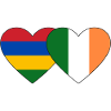 Mauritius Ireland Flag Heart
