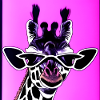 Giraffe with glasses