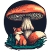 MUSHROOM AND FOX