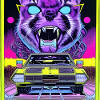 Wolf and car