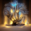 old tree with lights