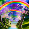 rainbow in spring