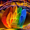 rainbow in autumn