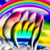rainbow in sunny day