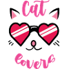 Cat Lover Heart Sunglasses