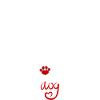 Love Dog Bulldog - white