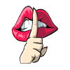 Index devant la bouche