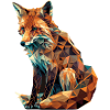 Fox in geometric shape