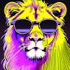 Lion with glasses