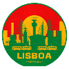 Lisboa Retro Skyline Silhouette