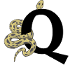 Lettre q serpent