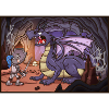 Knight Fighting Dragon In Cave