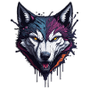 WOLF SPLASH ART DESIGN