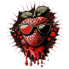 Funny strawberry with sunglasses