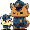 kawaii Katze Polizei