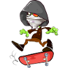Skateboarding Zombie