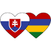 Slovakia Mauritius Flag Heart