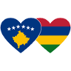 Bosnia Mauritius Flag Heart