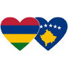 Mauritius Bosnia Flag Heart