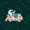 Astronaut on a space capybara
