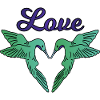 Heart of Two Hummingbirds - Love
