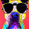Great Dane with glasses