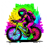 Astronaut on bicycle