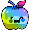 Apfel Comic Bunt