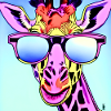 Giraffe with glasses
