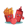 Pair of ketchup fries