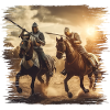 A medieval jousting tournament