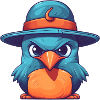 Bird with a hat