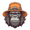 Gorilla with hat