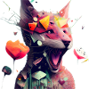 Frühling Fuchs und Blumen