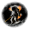 Astronaut auf Planet
