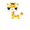 Cute kawaii giraffe