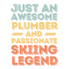 Plumber Skiing legend retro