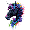 Rainbow Splash Einhorn