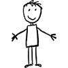 Funny Stick Figure Hug Design
