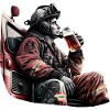 Firefighter enjoys his beer