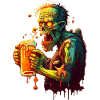 Creepy Beer Lover - Zombie