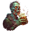 Beer-loving zombie